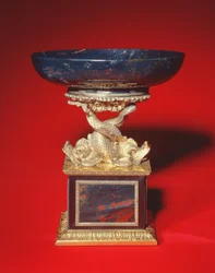 Blutstein-Schale und Fassung, 1824